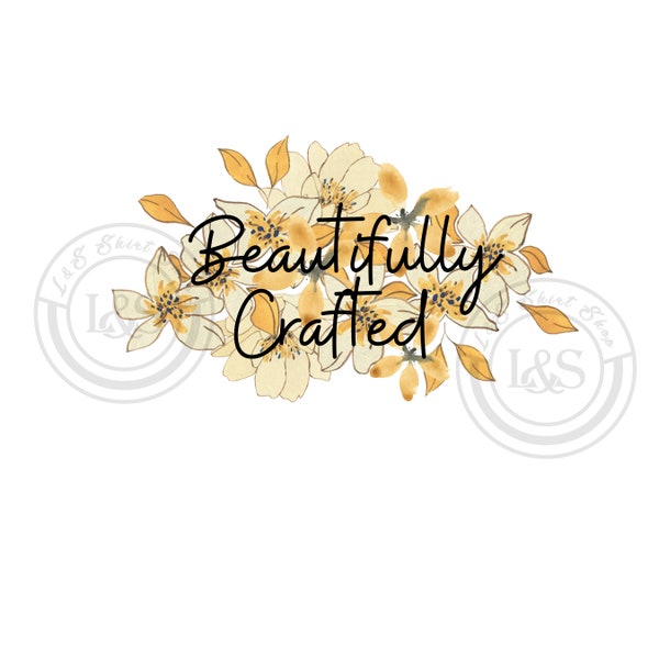 Beautifully Crafted yellow floral leaves Clip Art JPG PNG Digital Download