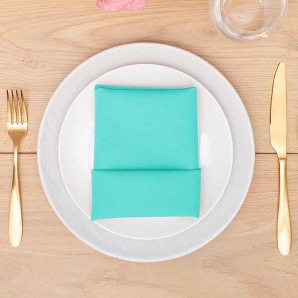 Aqua Blue Napkin Polyester | Robin Egg Cloth Napkins