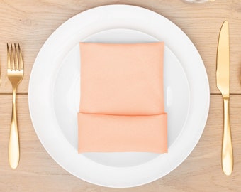 100 - Peach Napkin Polyester