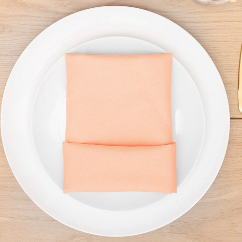 Peach Napkin Polyester Etsy