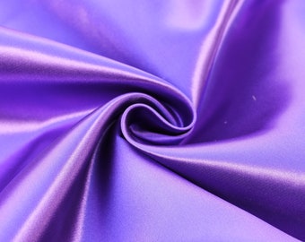 Purple Bridal Satin Fabric | Fabric By The Yard 58"/60" Width