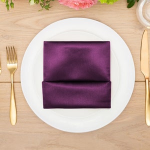 Plum Napkin Satin