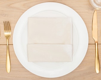 Ivory Velvet Napkin