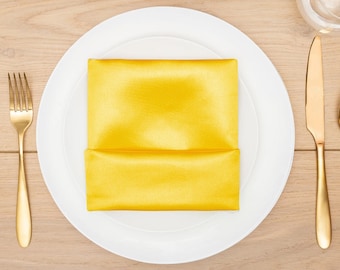 Yellow Napkin Satin