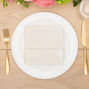 Ivory Velvet Napkin
