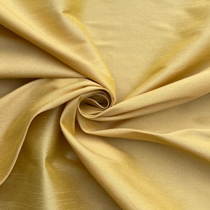 Gold Dupionseide Stoff | Stoff Meterware 132cm Breite | 10 Meter