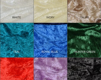 Panne Velvet By The Yard | Fabric By The Yard 58"/60" | Upholstery Fabric, Craft Fabric | 29 Colors Available
