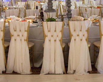 100 Chiffon Chiavari Chair Sash BULK DISCOUNT Wedding Chair Sashes Etsy