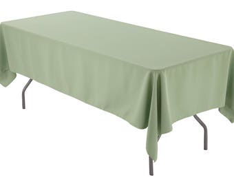 sage green tablecloth plastic
