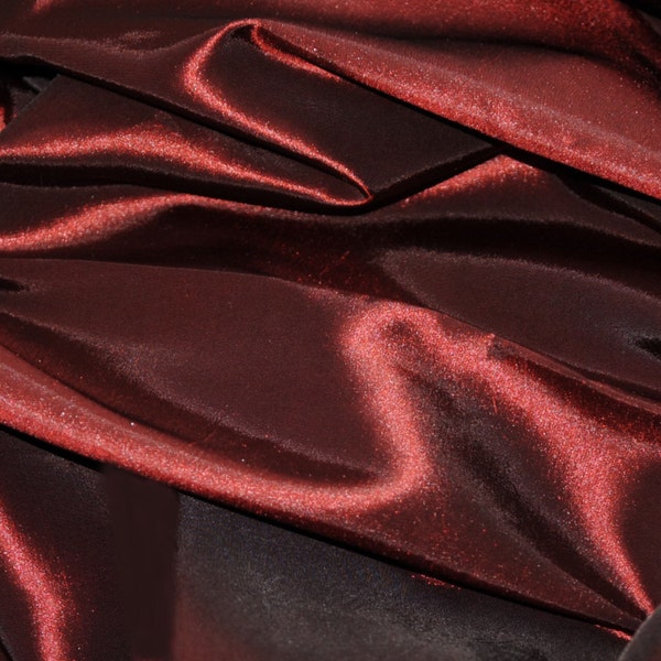 Burgundy Taffeta Fabric | Faux Silk Taffeta Fabric | Fabric By The Yard 58"/60"