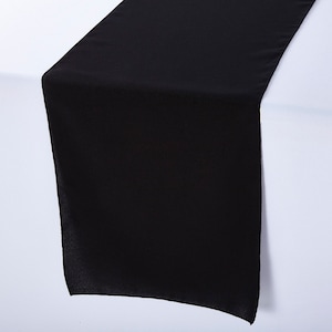 Black Table Runner Polyester | Wedding Table Runners