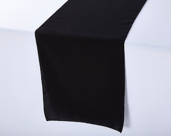 Black Table Runner Polyester | Wedding Table Runners