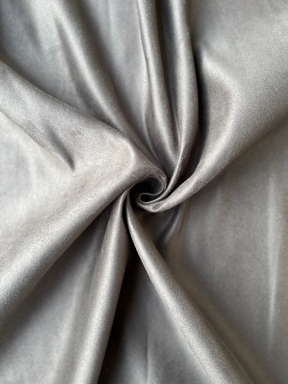 Grey Suede Fabric Fabric by the Yard 60 Wide 