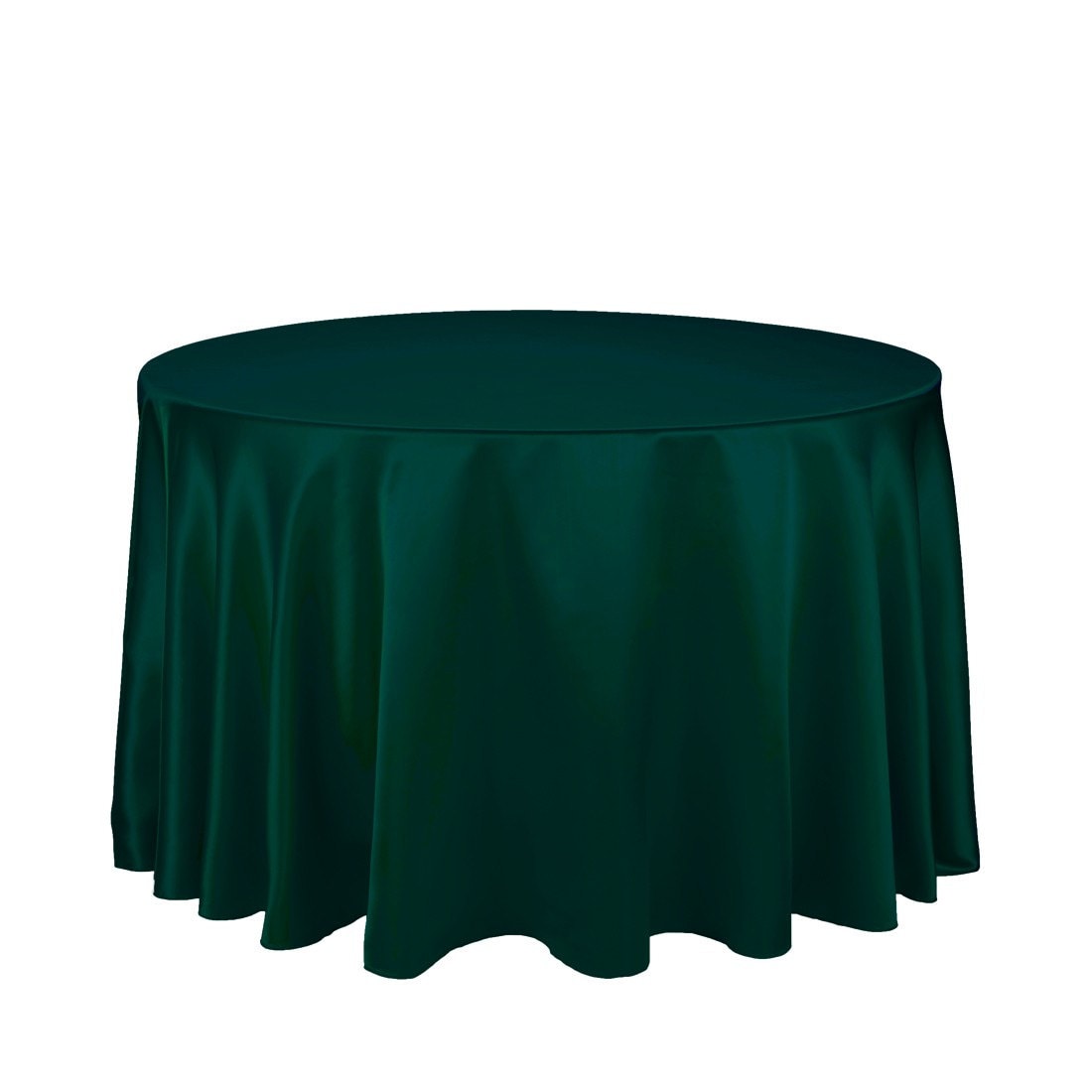 108 inch Round Satin Tablecloth Hunter Green Wedding | Etsy