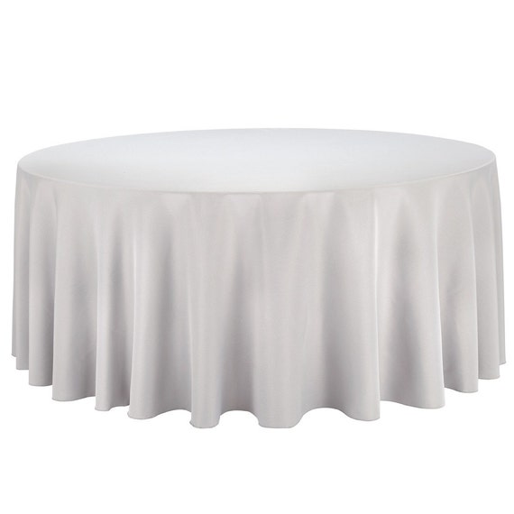 120 Inch Round Silver Tablecloth Polyester Wedding 120 Inch Round Silver Tablecloth, 120 Inch Round Cotton Tablecloth