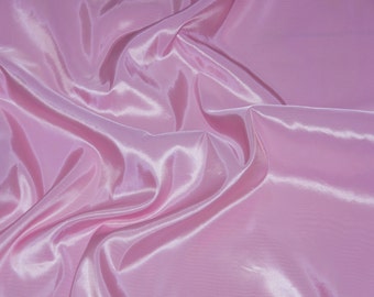 Pink Taffeta Fabric | Faux Silk Taffeta Fabric | Fabric By The Yard 58"/60"