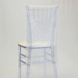 White Organza Chiavari Chair Cover