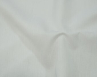 Tela de tela ancha de polialgodón blanco / Yardage de tela blanca / Tela cortada al tamaño 58"/60"