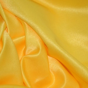 Yellow Fabric | L&#39;amour Dull Bridal Satin Fabric | Fabric By The Yard 58/60&quot; Width