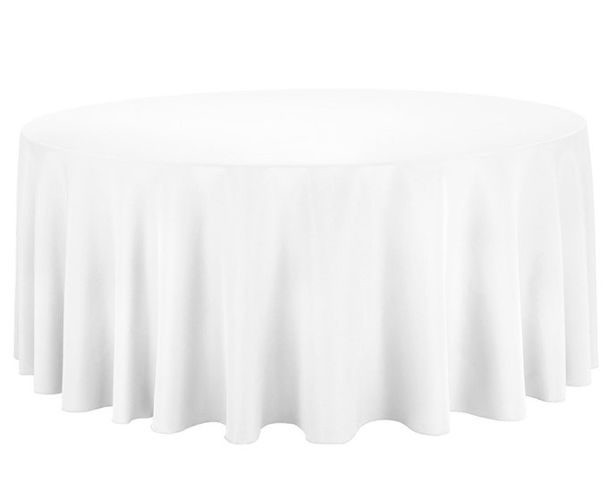 120 Inch Round Black Tablecloth Polyester Wedding Tablecloth Etsy