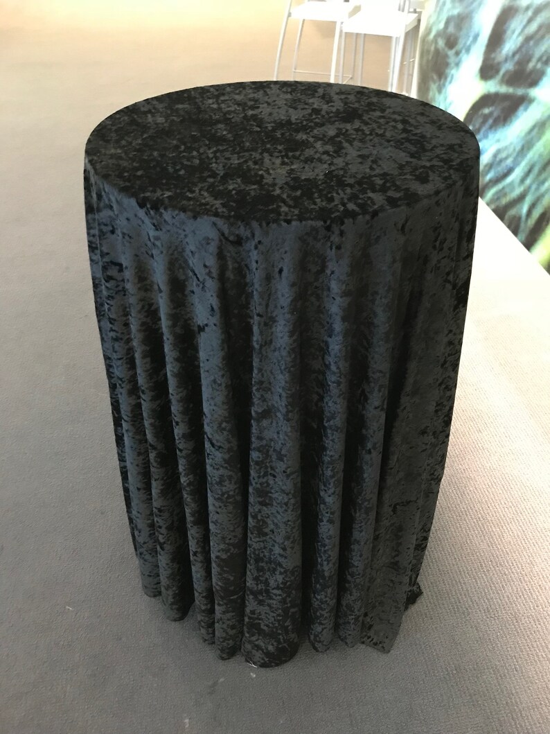 132 Round Black Velvet Tablecloth Wedding Tablecloths Etsy