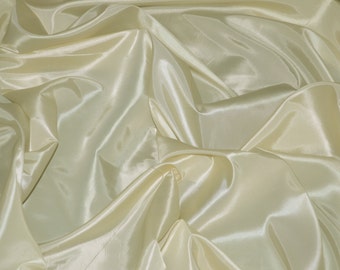 Ivory Taffeta Fabric | Faux Silk Taffeta Fabric | Fabric By The Yard 58"/60"