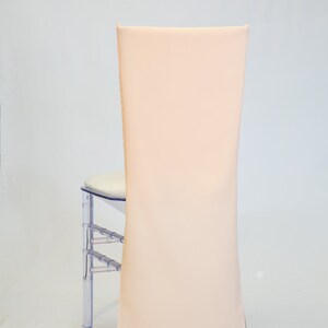 Peach Polyester Chiavari Chair Cover
