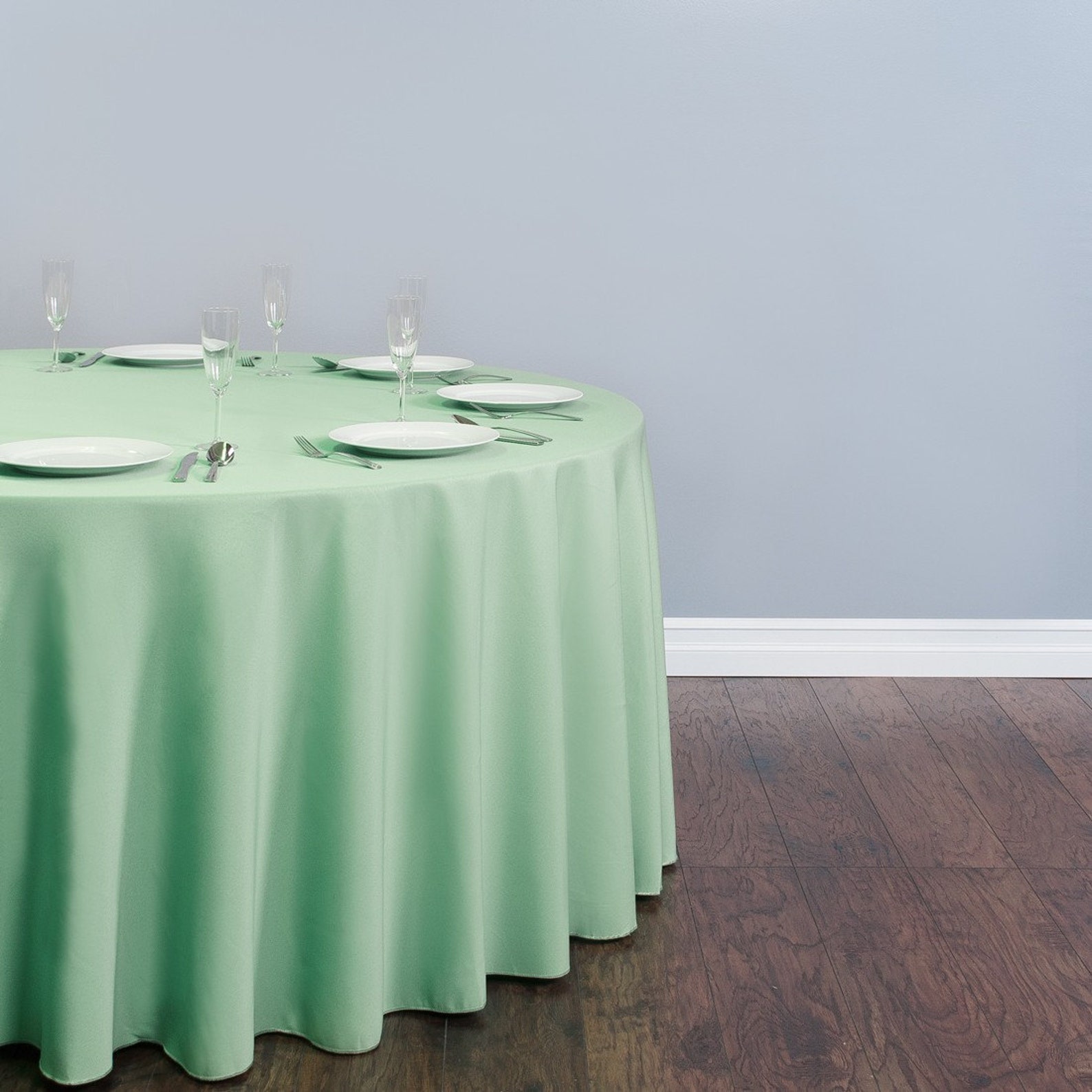 Mint Tablecloths and Overlays Polyester Wedding Tablecloth Etsy