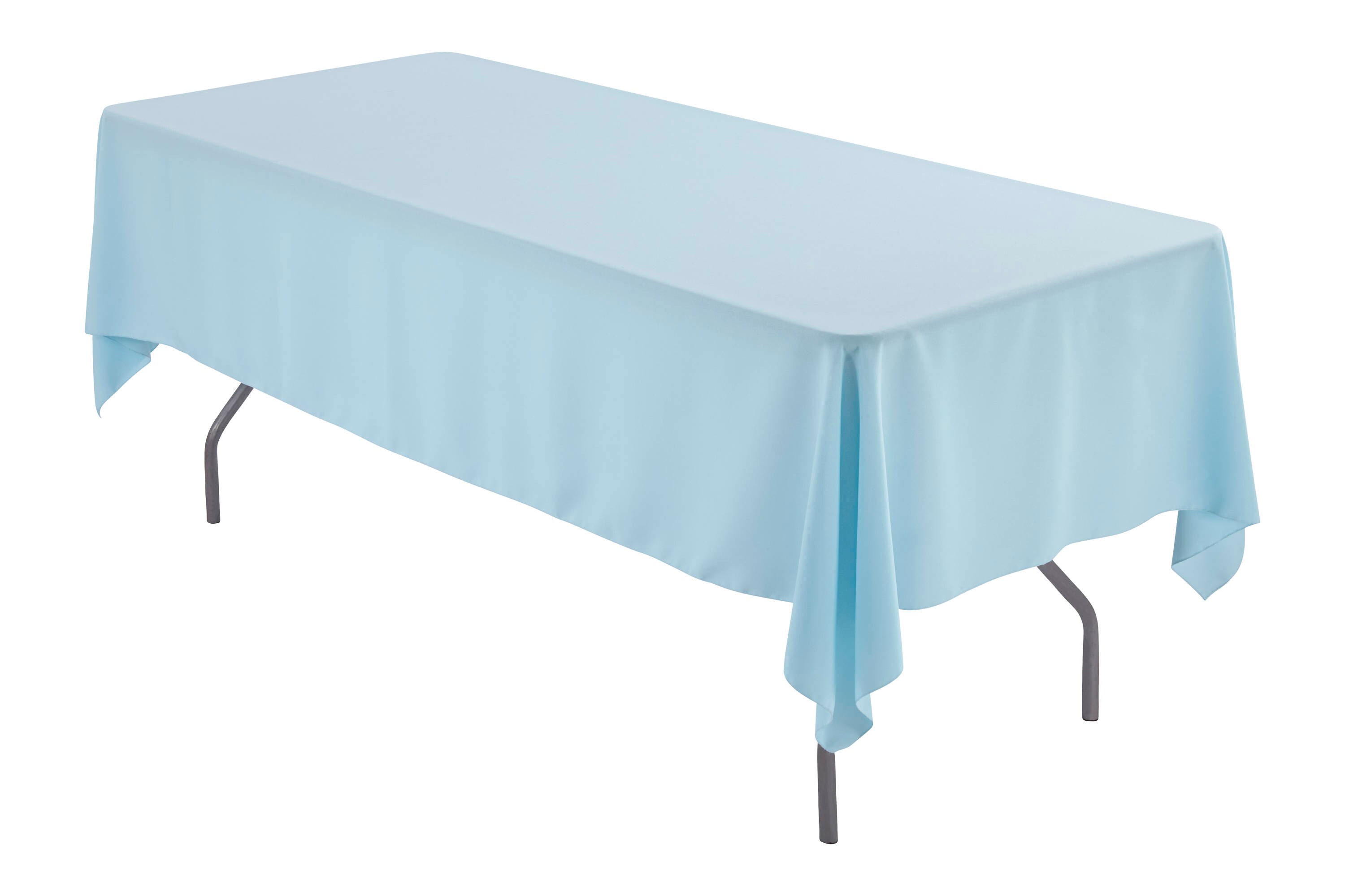 60 X 126 Inch Rectangular Baby Blue Tablecloth Polyester Etsy