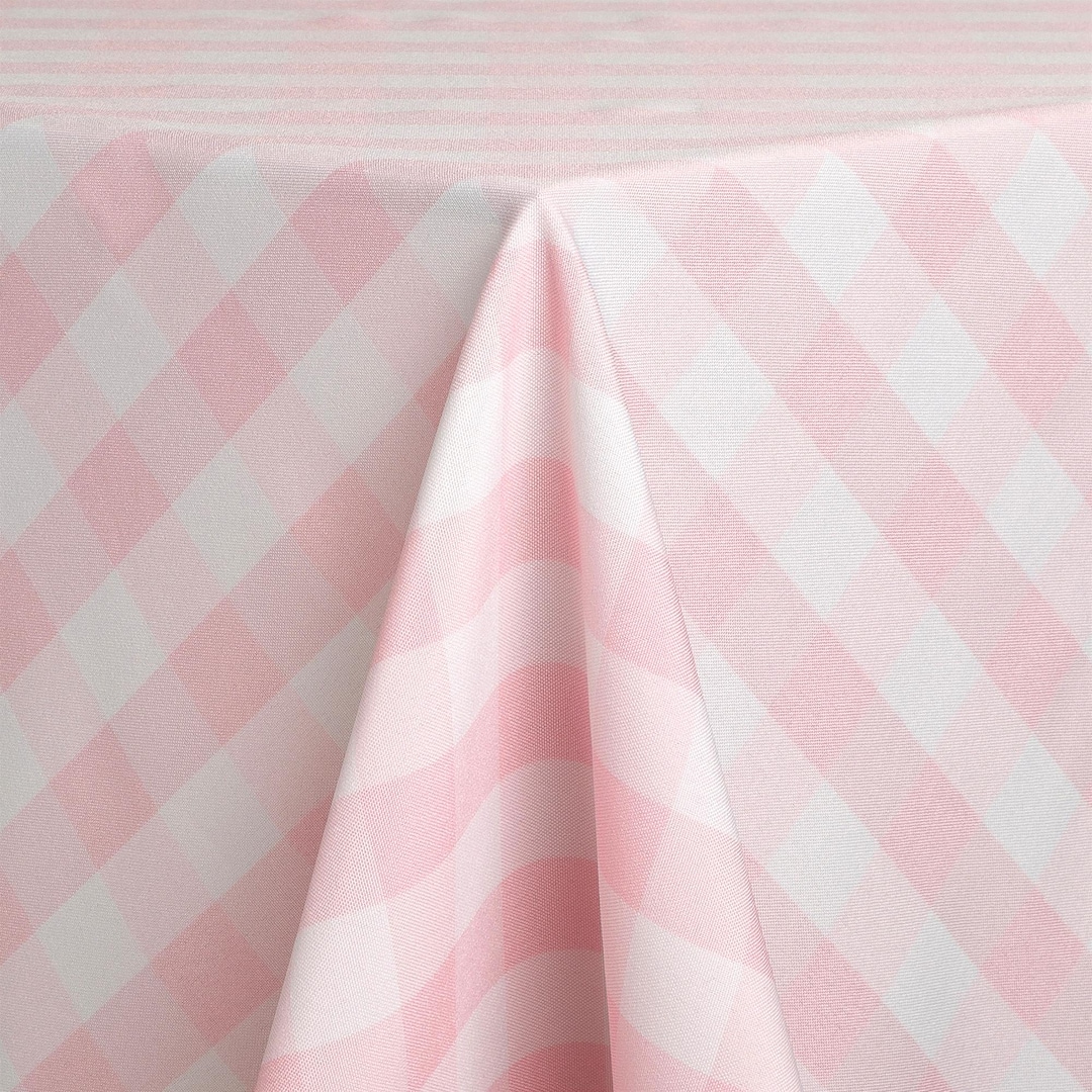 4er Pack Rosa Karierte Tischdecken – 86,6 X 51,2 Zoll, Wasserdicht & Wiederverwendbar, Für Partys Draußen