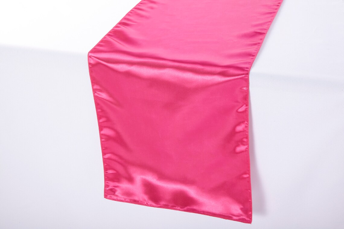 Fuchsia Table Runner Satin Wedding Table Runners Etsy