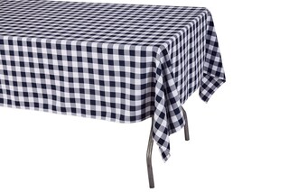 Tovaglia In Tessuto 100% Poliestere Con Motivo Ceramica Blu - 152x213 Cm - Per Tavolo Rettangolare 6-8 Posti