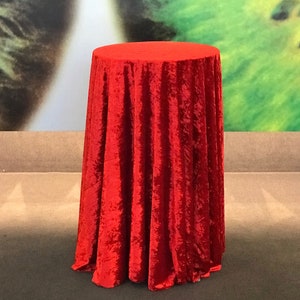 120&quot; Round Red Velvet Tablecloth | Wedding Tablecloths