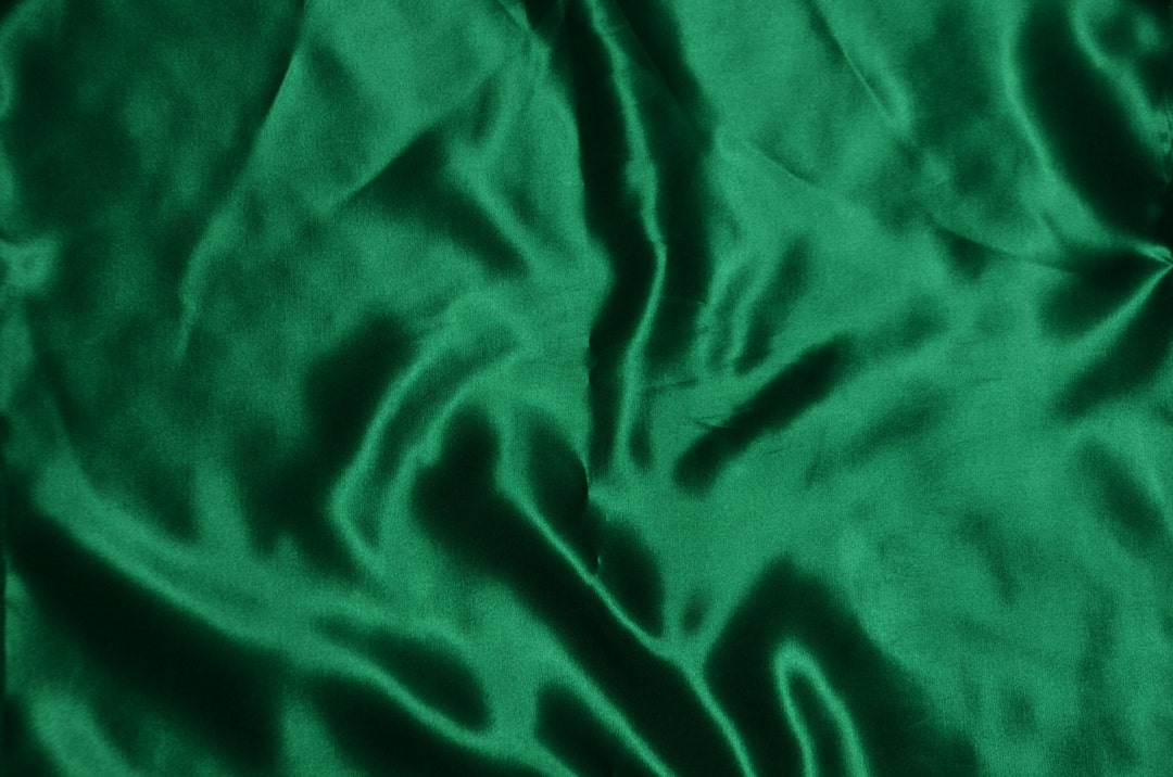 Hunter Green Fabric Bridal Satin Fabric Fabric by the Yard 58/60 Width