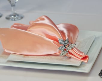 Peach Napkin Satin