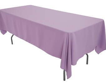 60" x 126" Rectangular Lavender Tablecloth Polyester | Wedding Tablecloth