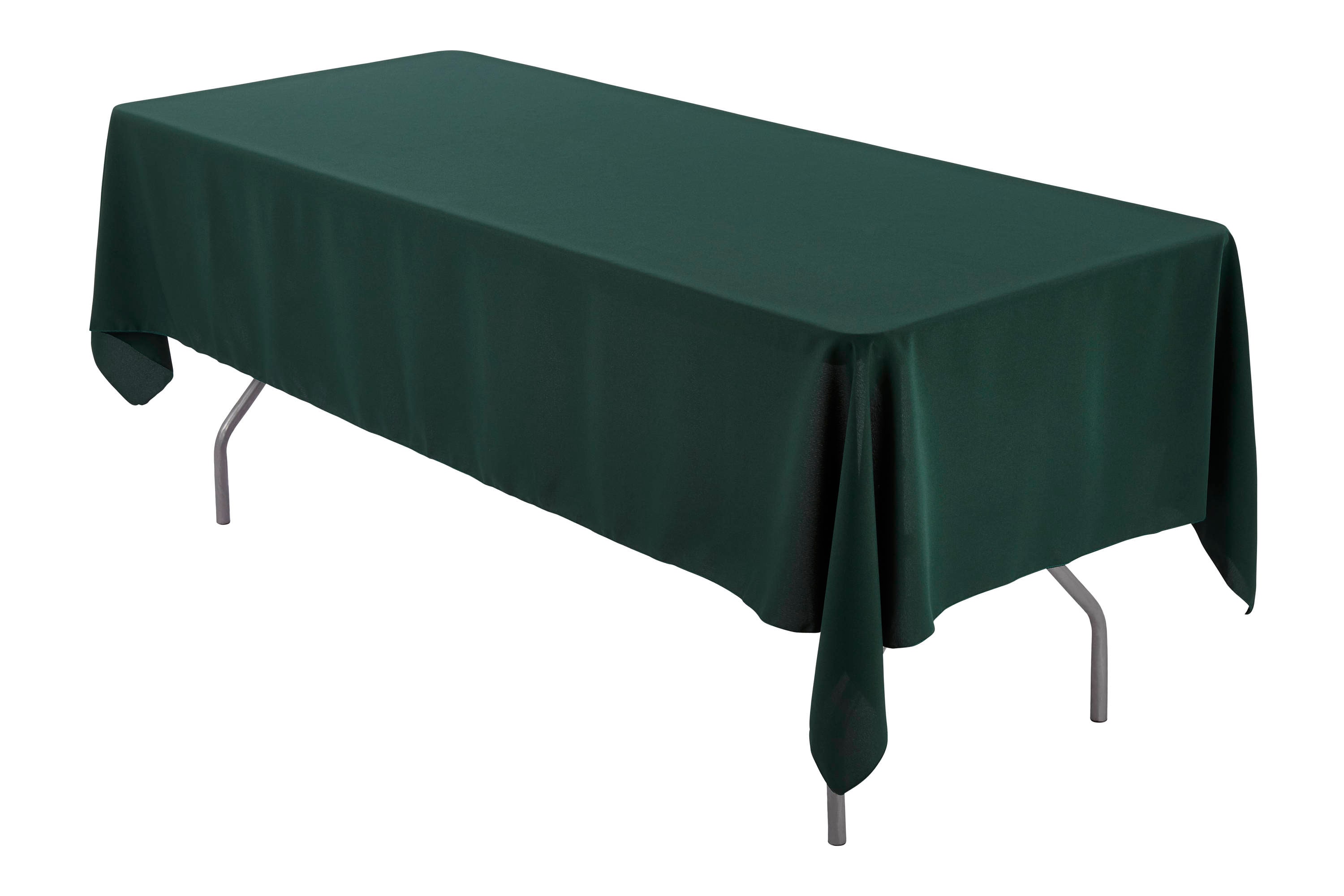 60 X 126 Inch Rectangular Hunter Green Tablecloth Polyester Etsy