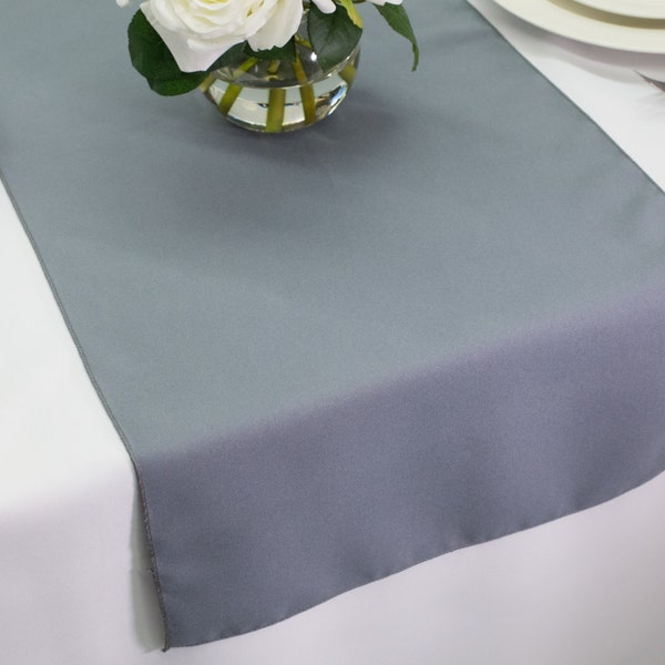 Gray Table Runner Polyester | Wedding Table Runners