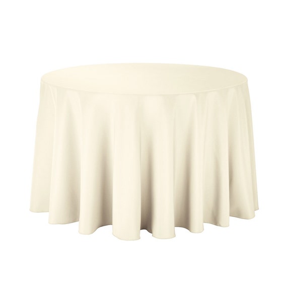 108 Inch Polyester Ivory Round Tablecloth 108 Inch Polyester Ivory Round, 90 Inch Round Ivory Tablecloths