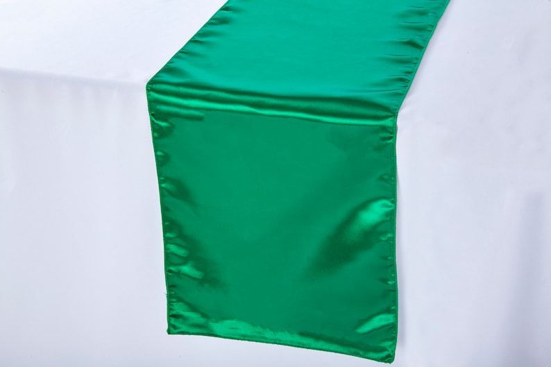 Emerald Green Satin Table Runner Wedding Table Runners Etsy Hong Kong
