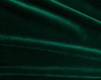 Hunter Green Royal Velvet Fabric | Sold by The Yard 58"/60" Wide