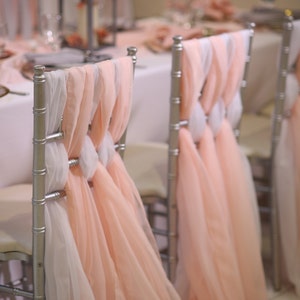 Chiffon Chiavari Chair Sash | Wedding Chair Sashes