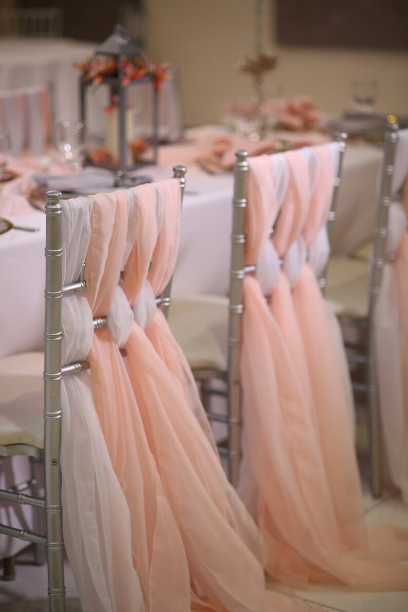 Chiffon Chiavari Chair Sash Wedding Chair Sashes Etsy