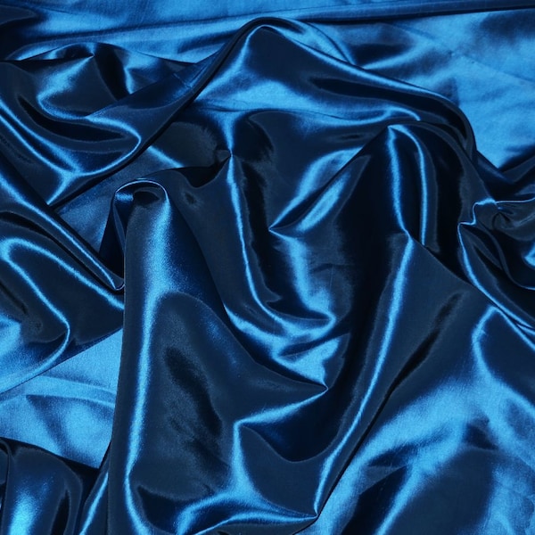 Petroleum Taffeta Fabric | Faux Silk Taffeta Fabric | Fabric By The Yard 58"/60"