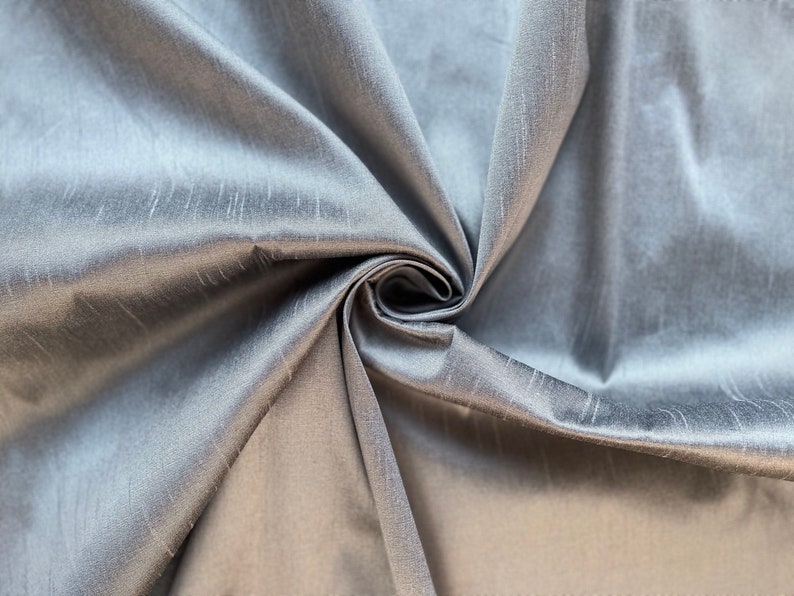 Silver Dupioni Faux Silk Fabric Fabric By The Yard Etsy