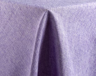 108" x 156" Rectangular Tablecloth Lavender Vintage Linen | 8' King Table Drape Tablecloth Lavender