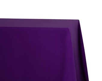 90 x 156 inch Rectangle Purple Tablecloth Polyester | Wedding Tablecloth