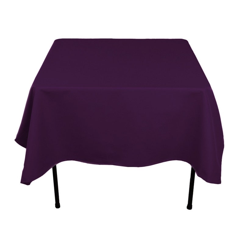 Rectangular Plum Tablecloth Polyester Wedding Tablecloth Etsy