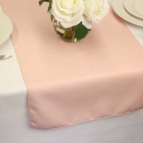 Blush Polyester Table Runner Wedding Table Runners Etsy
