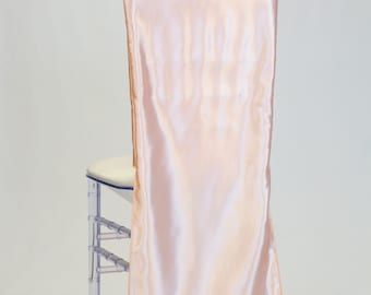 Blush Satin Chiavari Chair Cover